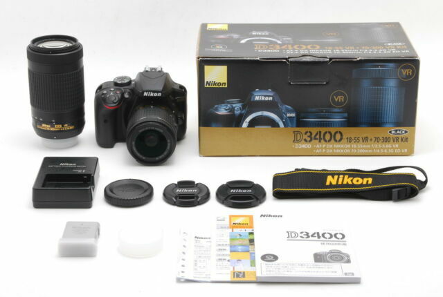 Nikon D3400 24,2MP DSLR Camera - Black (Kit with 18-55mm f/3.5-5.6