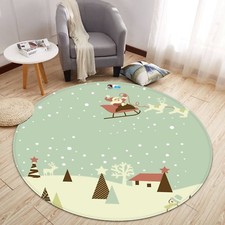 3D Christmas Xmas 506 Non Slip Rug Mat Room Mat Round Elegant Photo Carpet AU
