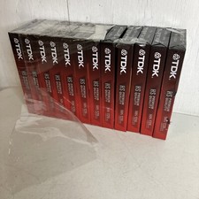 TDK Premium Quality HS 6 Hours T-120 Blank VHS Tapes New Sealed Lot Of 12
