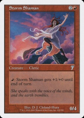 MTG 7th Edition --- STORM SHAMAN --- Uncommon! NM! Magic the Gathering!