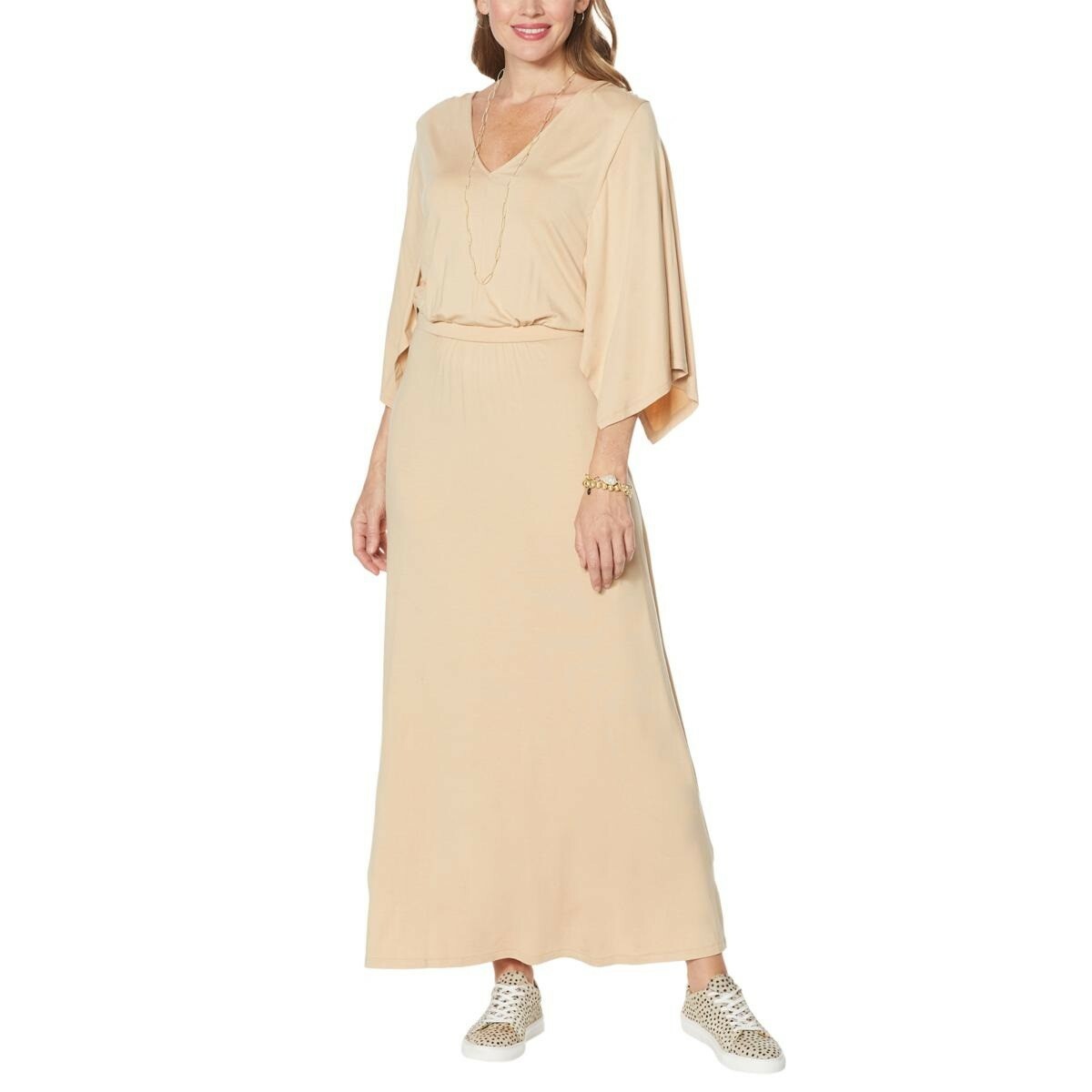 mesh knitted dress Mimi Brown Mesh Knitted Maxi Dress