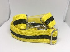 Elasticated Snake Belt Black & Yellow 30mm Adult Boys Mens Girls Ladies V63