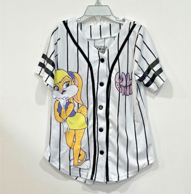 NWOT Lola Bunny Space Jam Looney Tunes Kids Baseball Jersey Shirt