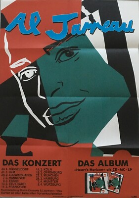 AL JARREAU - Heart´s Horizon - Plakat Poster - gefaltet folded - Sammlerstück
