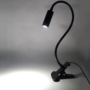 3W LED Lecture lumière côté lit Spotlight bureau lampe de table pince ON/OFF Commutateur