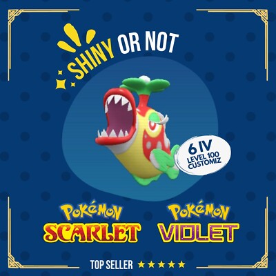 Bruxish Shiny or Non   6 IV Competitive Customizable Pokémon Scarlet Violet