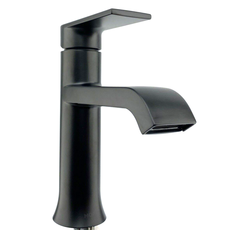 Moen 84760BL GENTA SingleHole Handle Bathroom Faucet w Drain NEW