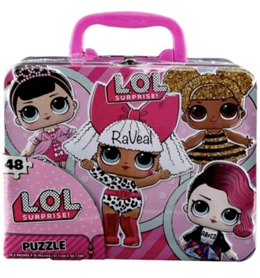 LOL Surprise Dolls 48 Pieces Puzzle Lunch Box Storage 3D Tin Set