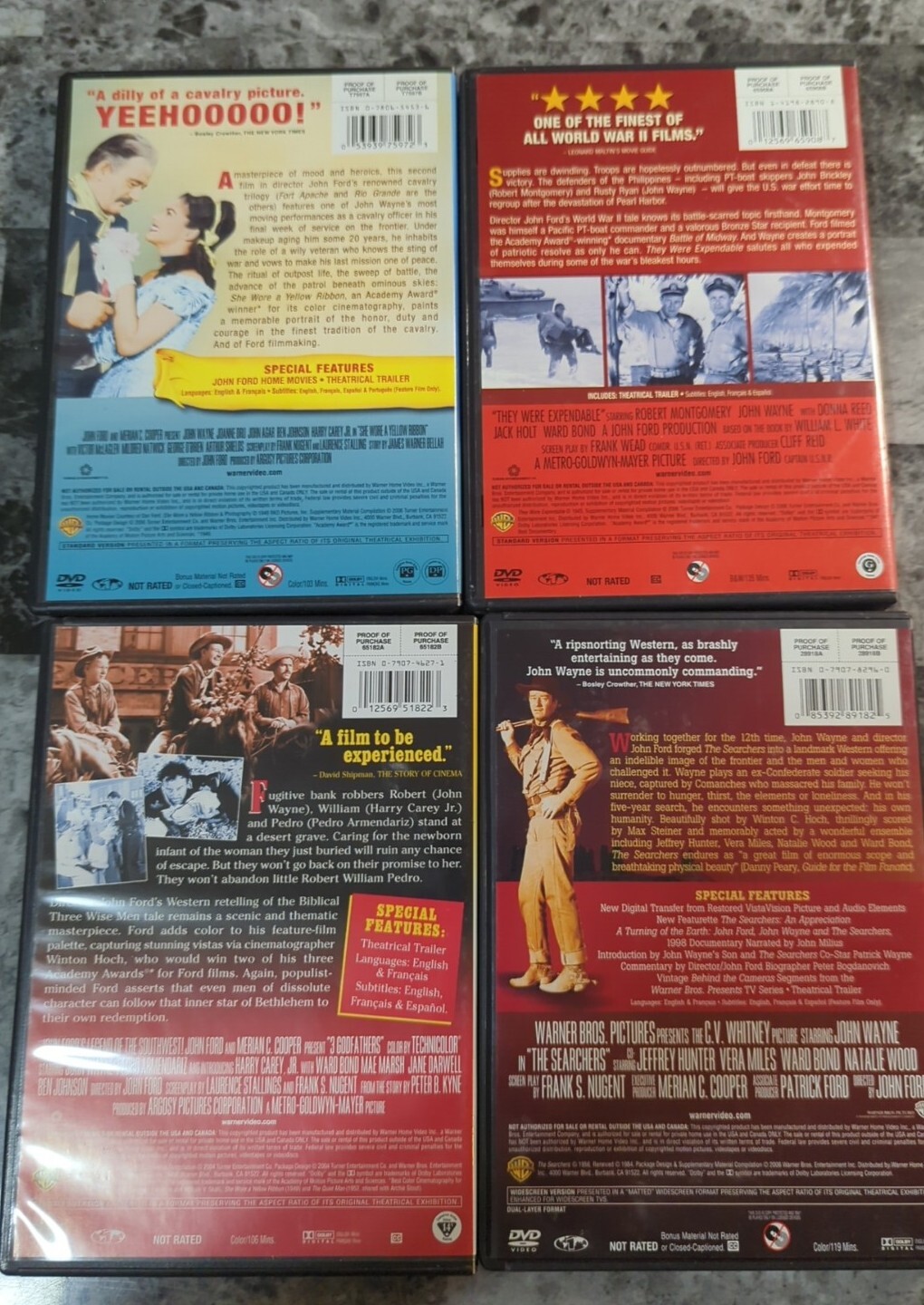 John Wayne John Ford Film Collection 8 DVD Boxed Set The Searchers Special Edit eBay