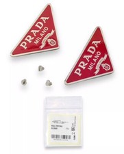 PRADA PR 07ZV 08ZV 09ZV 10ZV Eyeglasses Red/Silver Replacement Side Logo Genuine