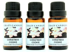 3 Christmas Cookie 1/2oz Premium Grade Scented Fragrance Oil Crazy Candles
