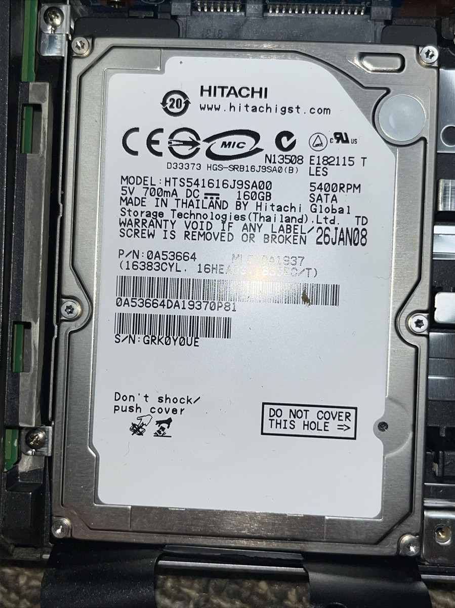 Sony Vaio PCG-8112L Laptop *For Parts, Untested* Harddrive Sony Vaio PCG-8112L Laptop *For Parts, Untested* Harddrive