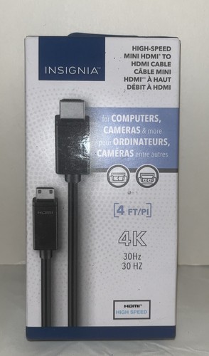Insignia 1.2m (4 ft.) 4K Ultra HD Mini HDMI to HDMI Cable (NS-PC2MHH4B23-C)