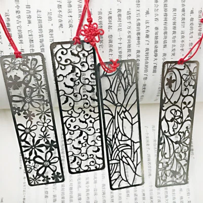 BARGAINS EXPRESS UK Elegant Flowers Cute Metal Floral Bookmarks For Books Book Markers Readers Gift