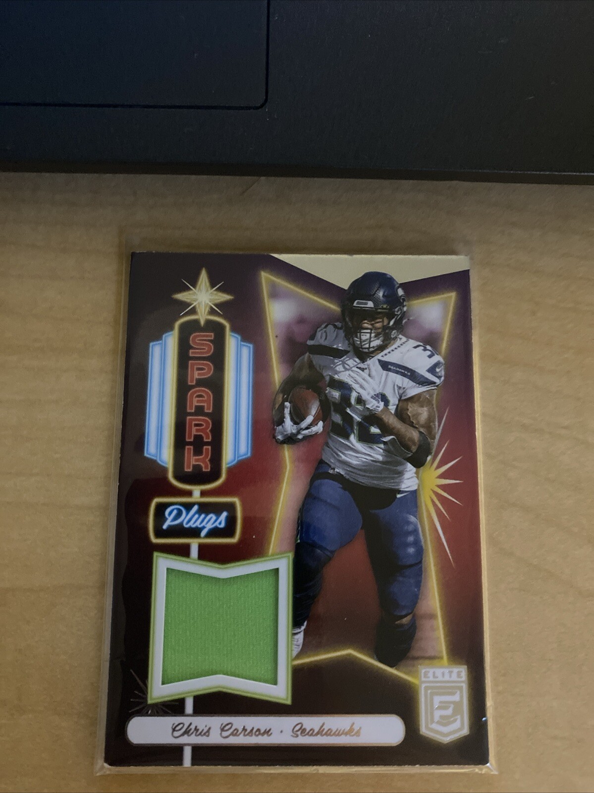 2020 Panini Donruss Elite Football Spark Plugs Chris Carson Patch #SP-CC /49