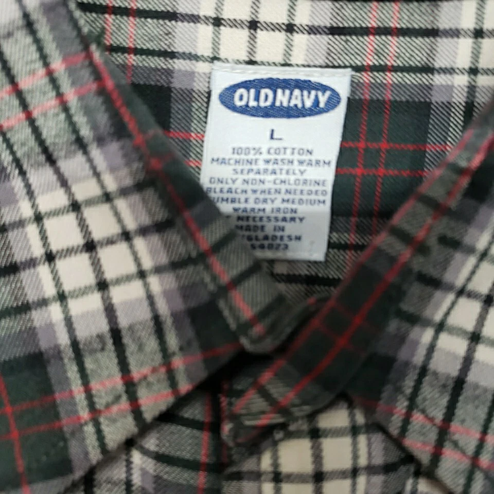 Camisa de franela de algodón a cuadros negra blanca gris clásica azul marino antigua para hombre talla grande Foto 3 de 4