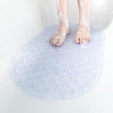 Oval Bathtub Mat Non Slip, 27x15 Inch Bubble Bath Tub Mat for Bathroom