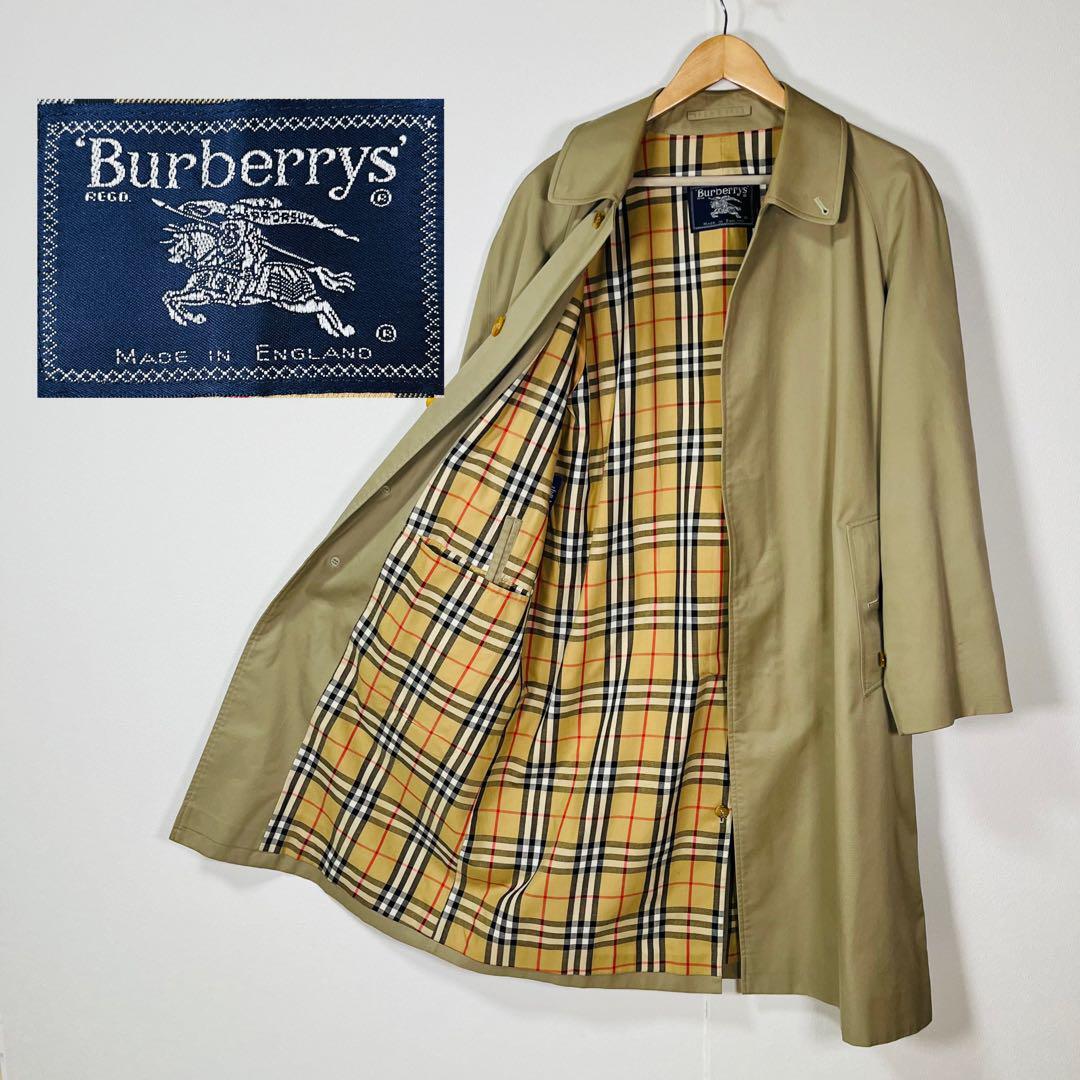 Burberry Vintage Trench Coat Nova Check L Made in England 1960s70s