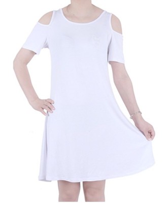 loose fit t shirt dress Anais Merino Wool Ponte Fit & Flare Dress - Black – Anais Fit & Flare Dress main image 1
