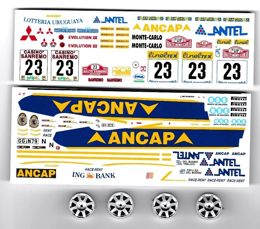 1/24 Mitsubishi Lancer Ev3  ANCAP Rally Sanremo '96 BIG24 TRANSKIT Racing43 TK18 - Immagine 3 di 3