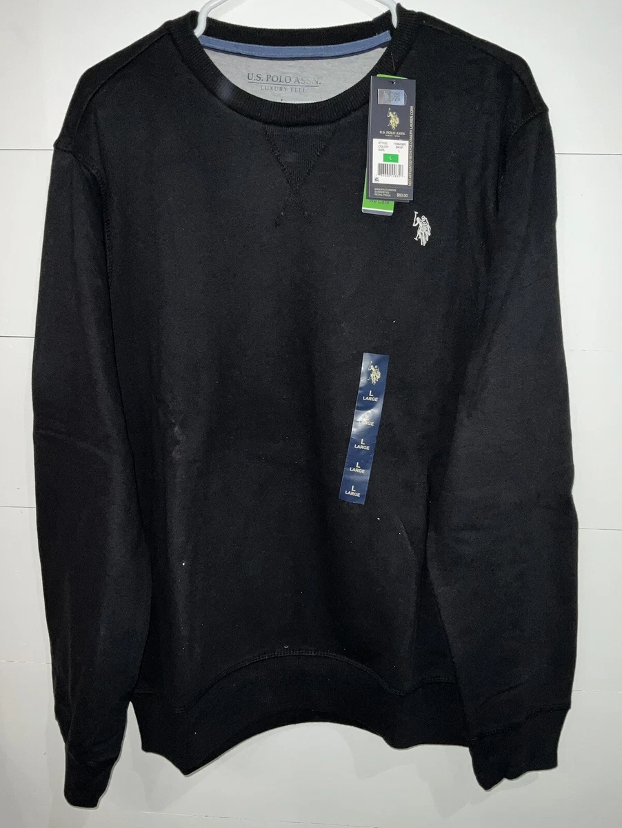 U.S. Polo Assn. Luxury Feel Long Sleeve Sweatshirt NWT Men s Large Black