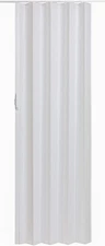 via 36 by 80 Inch Vinyl Panel Single Folding Accordion Door with Flexible Hinges
