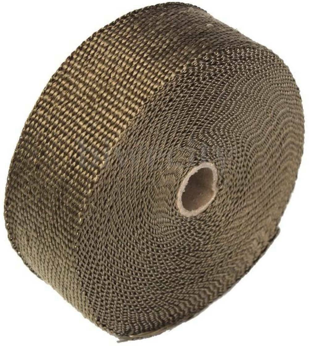 15M Titanium Gold Heat Wrap Tape Exhaust Insulating Downpipe Manifold & Ties eBay
