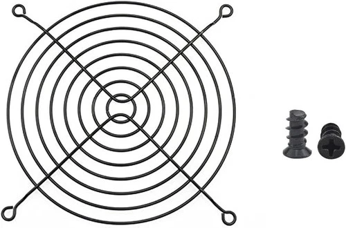 Easycargo 2pcs 140mm Fan Grill Guard Black with Screws (Black 140mm)