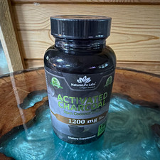 NaturaLife Labs Activated Charcoal Detox Cleanse 1200mg Vegan 100 Capsules