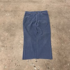Vintage 70s Lee Blue Corduroy Straight Leg USA Made Pants Men  s 34x27