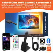 SATYAmarket's Smart TV LED Strip , w/Camera + 8-Point AR Sensor | App + Remote