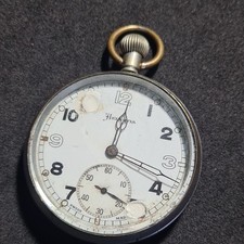 Vintage metal gents military Helvetia Pocket Watch W/O c1920 ref4353