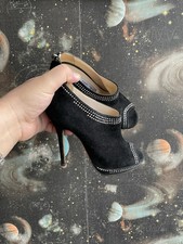 Jimmy Choo Ankle Shoe Boot Peep Toe Bead Detail 36