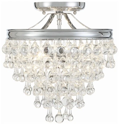 Crystorama Calypso 12" Wide Polished Chrome Ceiling Light - Picture 4 of 7