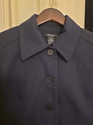 Bob Mackie Studio Suit Jacket Women's 8 Black Button Front  Power Suit Jacket