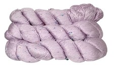 Silk 75 Polyester 25 Sequin Yarn 100 G Per Hank Total 300G Soft Light Purple