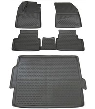 Gummi Kofferraumwanne Fußmatten Set für Opel Grandland X Laderaumwanne Matten