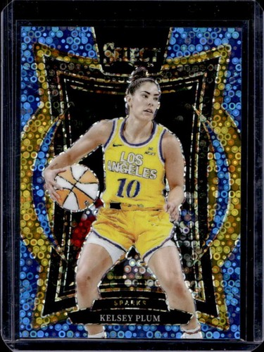 2025 Panini WNBA Select Kelsey Plum Concourse Light Blue Disco Prizm #/125