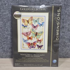 Dimensions Gold Collection Counted Cross Stitch Kit 10" x 14" Butterfly Beauty