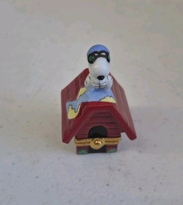 Limoges Artoria LE Snoopy Red Baron Trinket Box Excellent Condition
