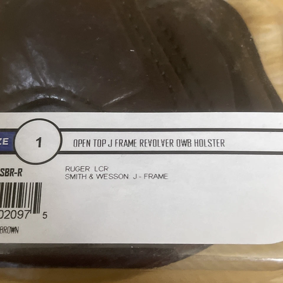 Темно-коричневая кожаная кобура 1791 для правой руки размер 1 с J-образной рамой и Ruger Lcr (Y) - Изображение 3 из 4