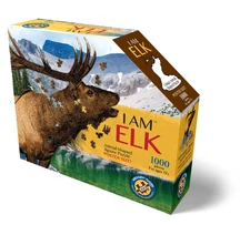 Madd Capp Puzzles I AM ELK 1000 Piece Poster Sized Elk Shaped Puzzle