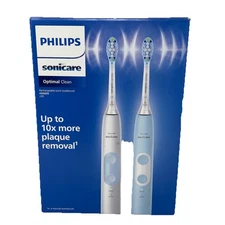 Philips Sonicare Optimal Clean Rechargeable Electric Toothbrush 2-pack hx6829/77
