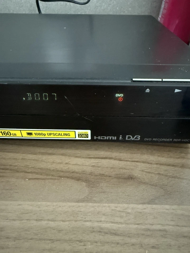 SONY HDD/DVD Recorder Player RDR-HDC100 remote & cord powers on untested - Image 2 of 4