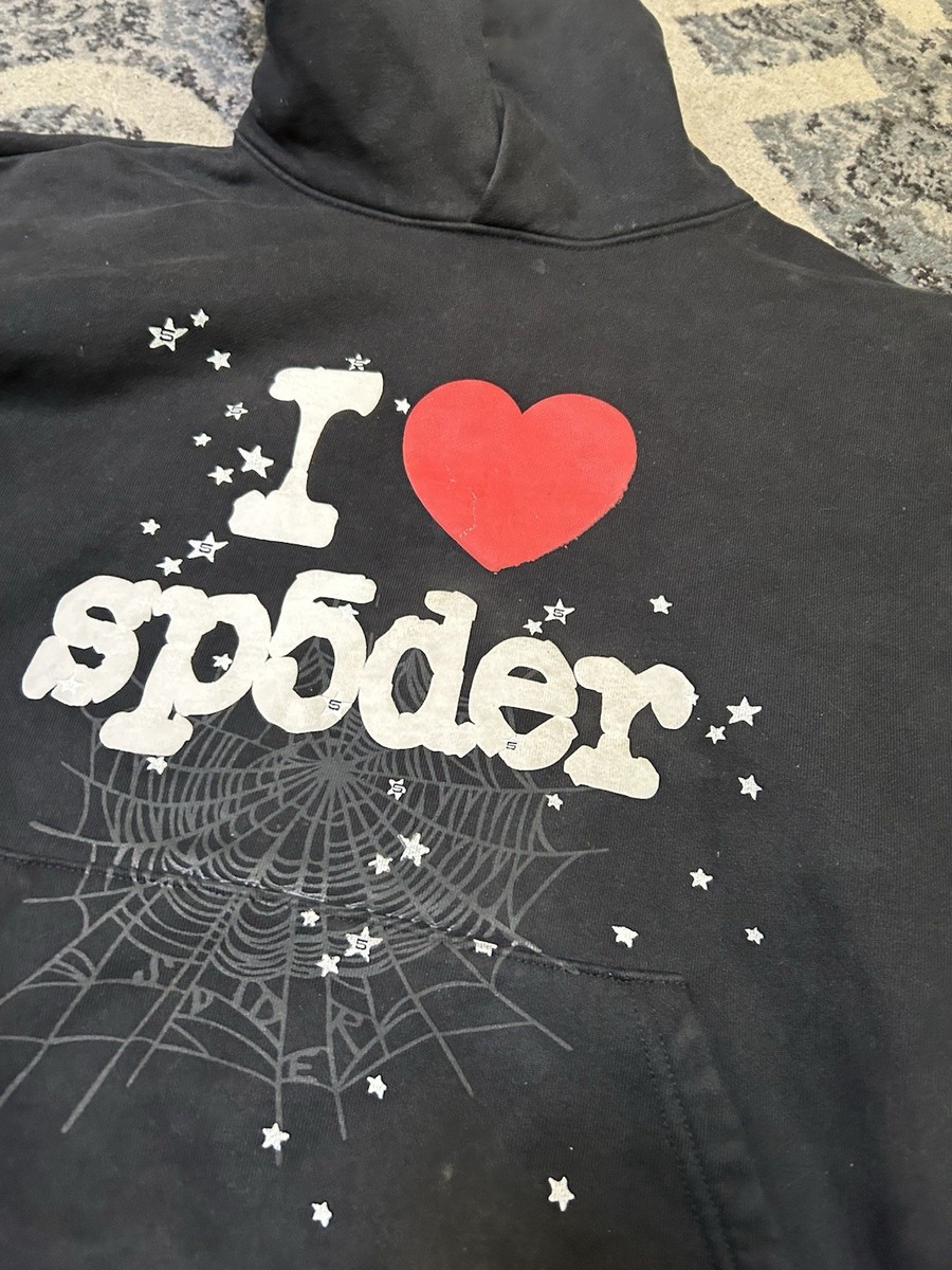 Size 3 / L - Sp5der I Love Sp5der Hoodie black | eBay