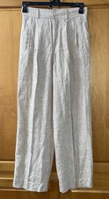 Everlane Linen Pleated Trousers High Rise wide leg Beige - Sz 4 Boho chic 🌵🪸
