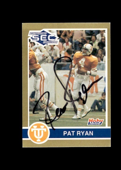 Pat Ryan Tennessee Vols 1991 SEC Greats authentic autographed card