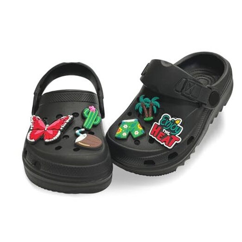 Cartoon Kids Toddler Garden Clogs Non Slip Beach Pool Slide 12 Little Kid Black