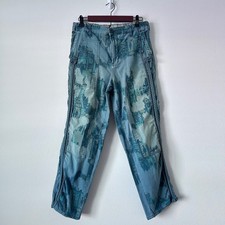 Pilcro The Roamer Sz 29 Printed Cargo Pants Women's Blue Green Distressed