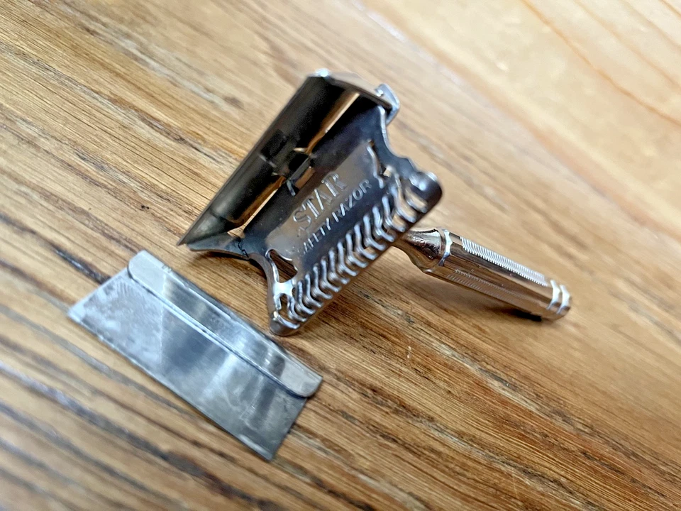 Star 1912 + original blade - Single Edge vintage - Rasoir de sûreté ancien - Photo 3/4